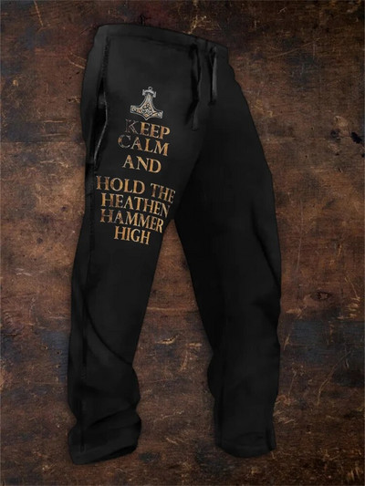Pantaloni de sport ocazional, de epocă, imprimați 3D, pentru bărbați, cu șnur, talie elastică, pentru îmbrăcăminte sportivă confortabilă, respirabilă