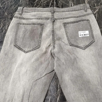 Νέα Ανδρικά Skinny Ripped Jeans Fashion Grid Beggar Patches Slim Fit Stretch Casual τζιν παντελόνι με μολύβι Ζωγραφική παντελόνι για τζόκινγκ
