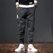 Blugi marimi mari, bărbați, pantaloni de jogging largi, îmbrăcăminte de stradă, blugi harem, pantaloni cargo, pantaloni până la glezne, blugi 7XL