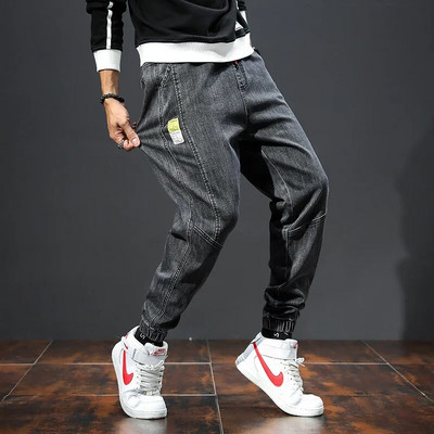 Blugi marimi mari, bărbați, pantaloni de jogging largi, îmbrăcăminte de stradă, blugi harem, pantaloni cargo, pantaloni până la glezne, blugi 7XL