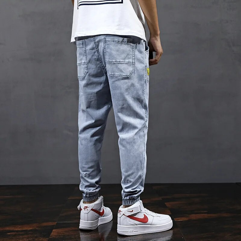 Blugi marimi mari, bărbați, pantaloni de jogging largi, îmbrăcăminte de stradă, blugi harem, pantaloni cargo, pantaloni până la glezne, blugi 7XL