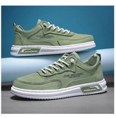 Καλοκαιρινά μοντέρνα πράσινα πάνινα παπούτσια Ανδρικά παπούτσια με κορδόνια με κορδόνια για εφήβους που αναπνέουν μαθητικά παπούτσια