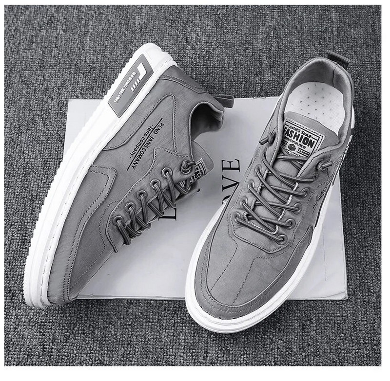 Καλοκαιρινά μοντέρνα πράσινα πάνινα παπούτσια Ανδρικά παπούτσια με κορδόνια με κορδόνια για εφήβους που αναπνέουν μαθητικά παπούτσια