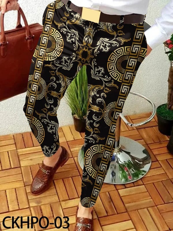 Pánske oblečenie Pánske jarné a jesenné módne streetwear 2023 Nové pánske business ležérne nohavice s reťazovým vzorom, rovné dlhé nohavice