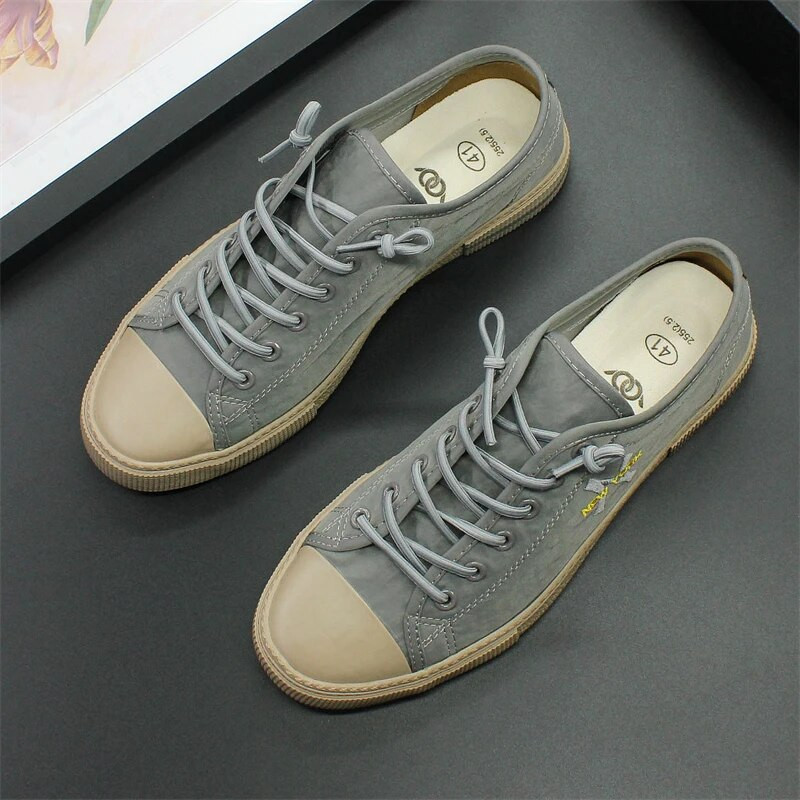 Pánske topánky Big yards v lete 2023, mládežnícka rekreačná obuv, priedušná látková obuv s mäkkou podrážkou, ploché sandále Joker, balík pošta