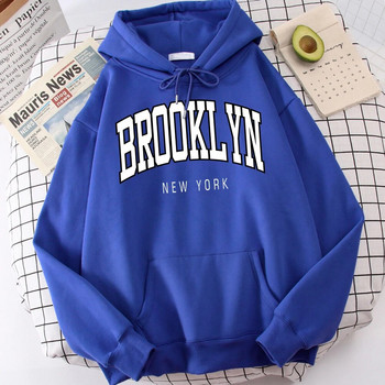 Brooklyn New York Print Ανδρικά φούτερ με κουκούλα μόδας Ποιοτικά ρούχα Κλασική απλότητα αθλητική φόρμα Harajuku All-Match Ρούχα για άνδρες