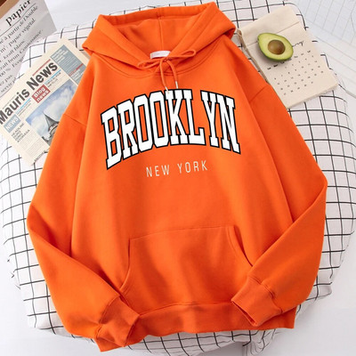 Brooklyn, New York, imprimeu, hanorace pentru bărbați, haine de calitate, haine clasice, simplitate, haine Harajuku, perfecte pentru bărbați