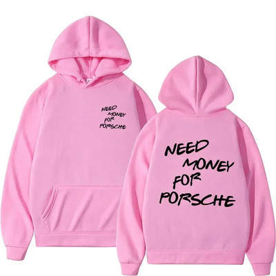 Amuzant Need Money Litere Imprimate Hanorac Design de modă Hanorac Bărbați Femei Polar cupluri supradimensionate Hanorac casual Streetwear
