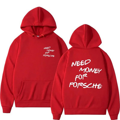 Amuzant Need Money Litere Imprimate Hanorac Design de modă Hanorac Bărbați Femei Polar cupluri supradimensionate Hanorac casual Streetwear