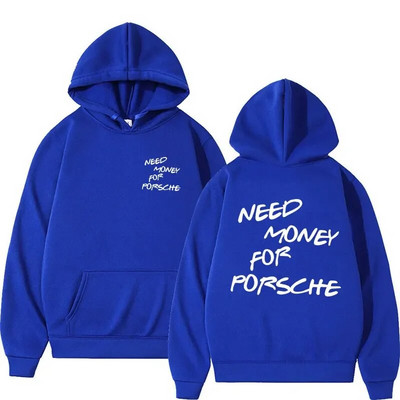 Amuzant Need Money Litere Imprimate Hanorac Design de modă Hanorac Bărbați Femei Polar cupluri supradimensionate Hanorac casual Streetwear
