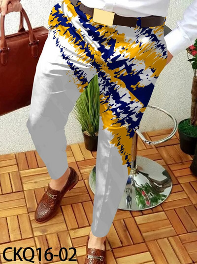 Pánske ležérne nohavice s potlačou, športový vzor, rovné dlhé nohavice, jarná jeseň, streetwear, pánske oblečenie