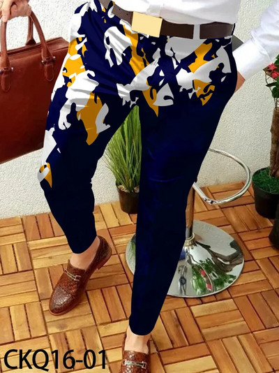 Pánske ležérne nohavice s potlačou, športový vzor, rovné dlhé nohavice, jarná jeseň, streetwear, pánske oblečenie