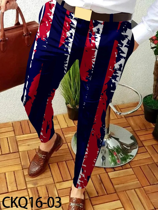 Pánske ležérne nohavice s potlačou, športový vzor, rovné dlhé nohavice, jarná jeseň, streetwear, pánske oblečenie