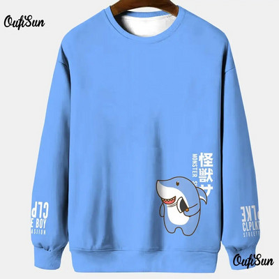 Hanorac pentru bărbați cu imprimeu de pisici cu animale Harajuku, drăguț, largi, cu mâneci lungi, bluze, modă, simple, hanorace, supradimensionate, bărbați, femei, unisex