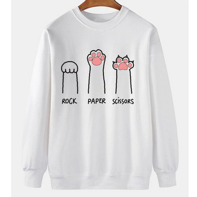 Hanorac pentru bărbați cu imprimeu de pisici cu animale Harajuku, drăguț, largi, cu mâneci lungi, bluze, modă, simple, hanorace, supradimensionate, bărbați, femei, unisex