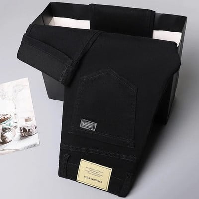 3 farby Jesenné nové pánske oblečenie Slim džínsy Módne hnedé biznis ležérne strečové džínsové nohavice Pánske značkové nohavice