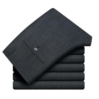 2023 m. vasaros vyriški džinsai Madingi ploni tiesūs laisvi laisvalaikio kelnės įprasto juosmens madingos džinsinės kelnės prekės ženklo drabužiai mėlyni juodi