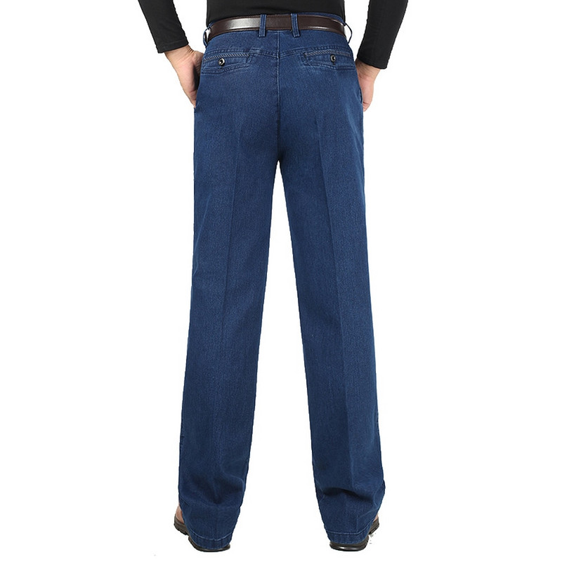 Pánske džínsy slim fit strihu z roku 2021, nové, kvalitné, klasické džínsové nohavice, letné, vrecovité, pánske, módne, elastické, WFY12