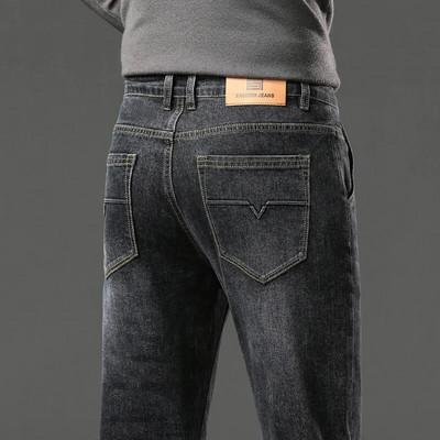 2024 Blugi elastici pentru bărbați de modă Bărbați de afaceri Blugi clasici cu picioare drepte Pantaloni lungi de denim casual Pantaloni slim pentru bărbați simpli