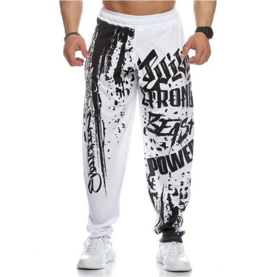 Pantaloni noi de alergare Jogging Bărbați Poliester Moale Bodybuilding Joggeri Pantaloni de trening Pantaloni lungi Harem Pantaloni de antrenament sport de fitness