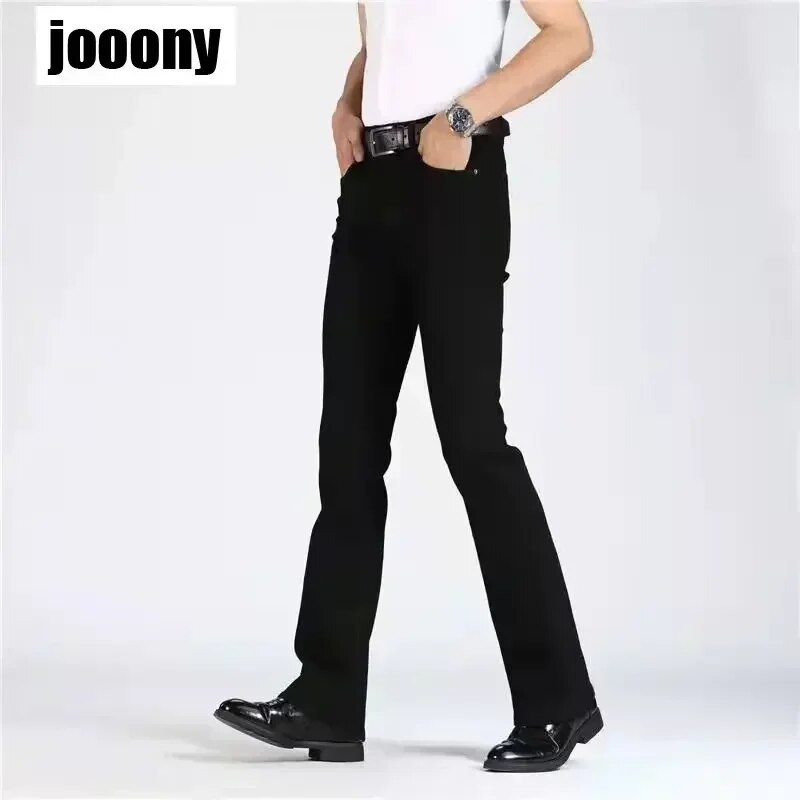 Nové jarné jesenné nové americké pouličné pánske džínsové rozšírené nohavice, široké nohavice, voľné ležérne nohavice pre mužov, vintage prané, všestranné