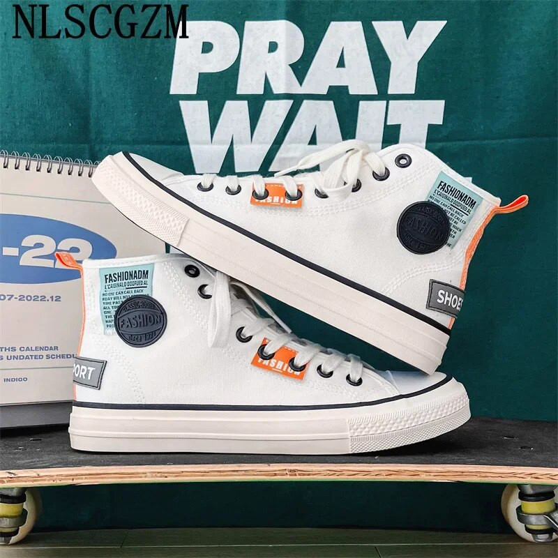 Pantofi bărbați Pantofi de pânză pentru bărbați Pantofi ocazional Pantofi înalți Pantofi casual Pantofi cu platformă Pantofi de sport pentru bărbați Vulcanize кросовки мужские