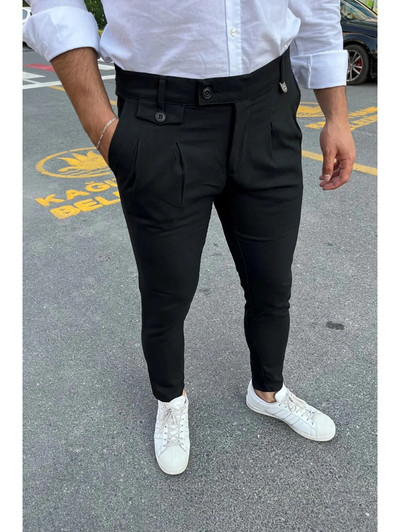 2023 m. Naujos vyriškos laisvalaikio kelnės Madingos solidžios verslo laisvalaikio kelnės Trend Cool Street Wear biuro pieštukų kelnės Calças Masculinas