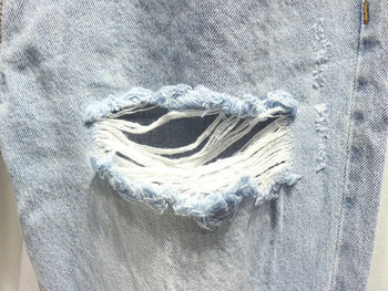 Ανδρικό φαρδύ Big Hole ίσιο τζιν παντελόνι φαρδύ τζιν για άνδρες Y2k Streetwear