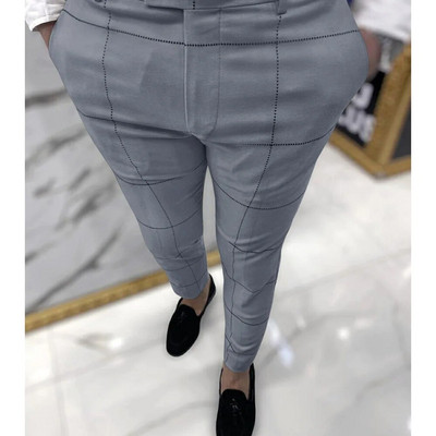 Pánske nohavice, pohodlné mäkké ležérne nohavice, strečové nohavice, nový štýl pre podnikanie, prácu, kanceláriu, pracovný pohovor, svadbu, leto, jeseň