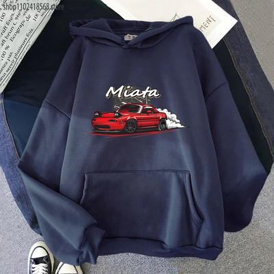 MX5 Initial D Hanorace bărbați Drift Jdm Hanorac Anime Mazda Print Car Miata Streetwear Bărbați Unisex Automobile Culture Femei Hanorac