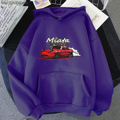 MX5 Initial D Hanorace bărbați Drift Jdm Hanorac Anime Mazda Print Car Miata Streetwear Bărbați Unisex Automobile Culture Femei Hanorac