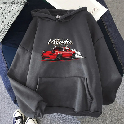 MX5 Initial D Hanorace bărbați Drift Jdm Hanorac Anime Mazda Print Car Miata Streetwear Bărbați Unisex Automobile Culture Femei Hanorac