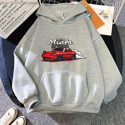 MX5 Initial D Hanorace bărbați Drift Jdm Hanorac Anime Mazda Print Car Miata Streetwear Bărbați Unisex Automobile Culture Femei Hanorac