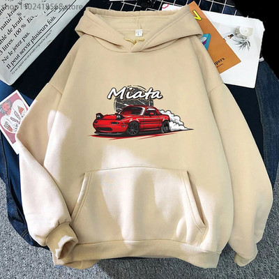 MX5 Initial D Hanorace bărbați Drift Jdm Hanorac Anime Mazda Print Car Miata Streetwear Bărbați Unisex Automobile Culture Femei Hanorac