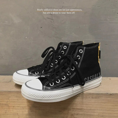 Bărbați, ocazional, la modă, pantofi din pânză, cu litere imprimeuri, pantofi de skateboard, modă, de vară, cu vârf rotund, pantofi de mers cu șireturi