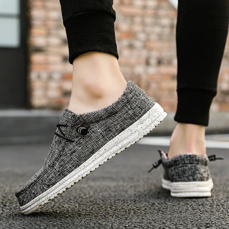 Plátené topánky Priedušné Pánske mokasíny Ležérne Pohodlná obuv Dizajnové topánky Pánske Zapatos De Hombre Kostkované tkané plátenné topánky