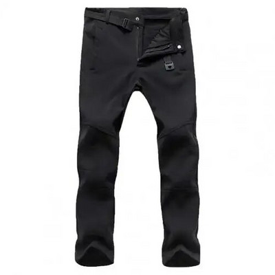 Pánske jednoduché nohavice, zimné tepláky, jednofarebné, nepremokavé, jednofarebné, so zipsom, úzke nohavice