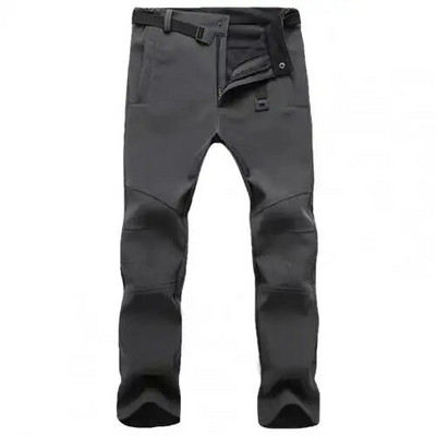 Pánske jednoduché nohavice, zimné tepláky, jednofarebné, nepremokavé, jednofarebné, so zipsom, úzke nohavice