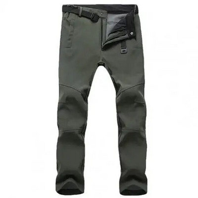 Pánske jednoduché nohavice, zimné tepláky, jednofarebné, nepremokavé, jednofarebné, so zipsom, úzke nohavice