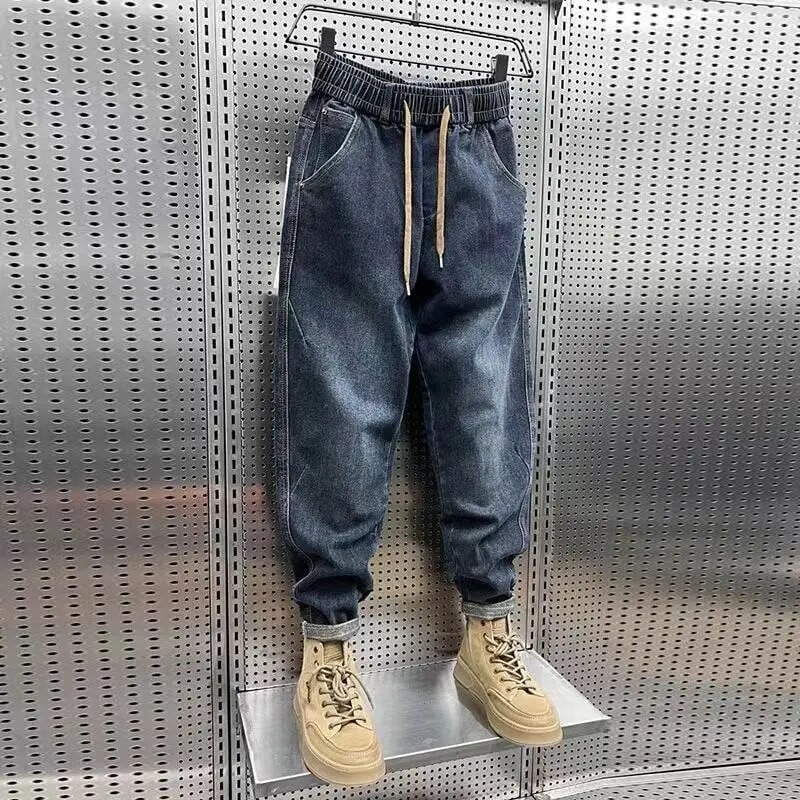 2023 Jarné jesenné džínsy Pánske trendy voľné vrecovité elastické nohavice Haren Univerzálne kórejské nohavice pre mužov Street elastické nohavice