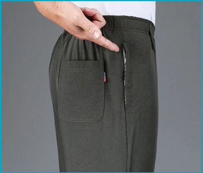 Îmbrăcăminte de stradă la modă pentru bărbați, pantaloni uni, primăvară, vară, subțiri, de afaceri, mărime mare, haine noi pentru bărbați, cu talie elastică, pantaloni casual sport 6XL