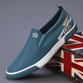 Pánske plátené topánky, móda 2023, nové nízke, pánske tenisky, dizajnérske mokasíny, vulkanizované topánky, pánske pohodlné ploché topánky na voľný čas