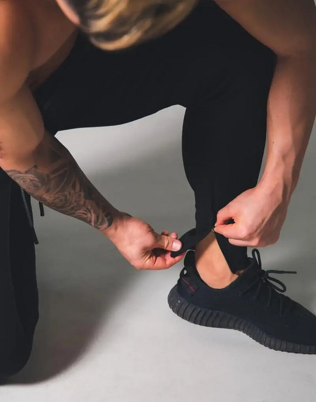 Sporto kelnės Vyriškos pavasario ir rudens sportinės laisvalaikio kelnės Ilgos vienspalvės kelnės Devynių taškų bėgimo laisvos kelnės