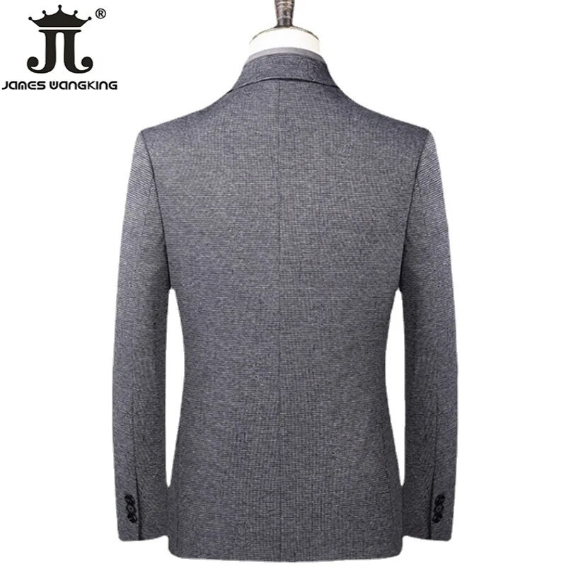 2022 Νέα μπουτίκ μόδας γκρι ανδρικό casual επαγγελματικό κοστούμι γαμπρός επίδειξη γάμου ανδρικό σακάκι