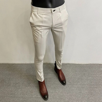 Παντελόνι καλοκαιρινό κοστούμι Ανδρικό μη σιδερένιο καθημερινό παντελόνι Formal Slim Fit Stretch Calça Masculina Μονόχρωμο παντελόνι μόδας Ανδρικά ρούχα