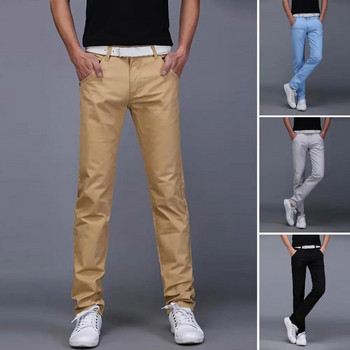 Нови мъжки еластични тесни дънки Модни ежедневни прилепнали дънкови панталони Панталони Мъжки маркови дрехи Бизнес дънки за мъже Чинос