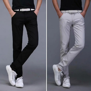 Нови мъжки еластични тесни дънки Модни ежедневни прилепнали дънкови панталони Панталони Мъжки маркови дрехи Бизнес дънки за мъже Чинос