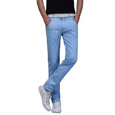 Jeans skinny elastici noi pentru bărbați, pantaloni de denim slim fit, de modă, pantaloni, îmbrăcăminte de marcă masculină, blugi de afaceri pentru bărbați, pantaloni chino