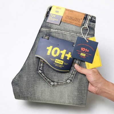 2023 Značka Viac farieb Exkluzívny dizajn Ležérne džínsy Pánske rovné Slim Stretch Pánske nohavice Vaqueros Hombre