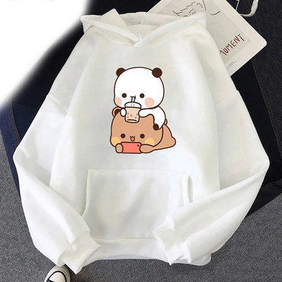 Jauns Kawaii Bubu un Dudu Drink Bubble Tea Hoodies Print Vīriešu Sieviešu Modes Hoodie Lielizmēra džemperi Puloveri Unisex apģērbi
